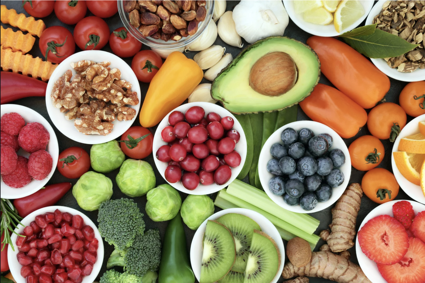 Assorted fruits and vegetables
